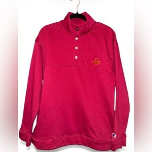 Champion Red Pullover with Iowa State Logo